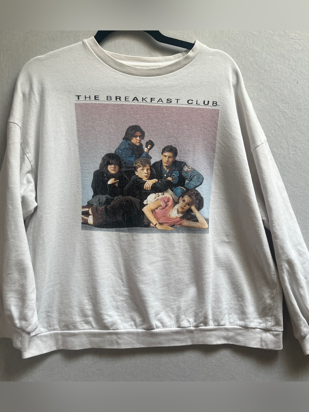 The Breakfast Club Graphic Crewneck 3 Quarter Sleeve Sweatshirt Size L